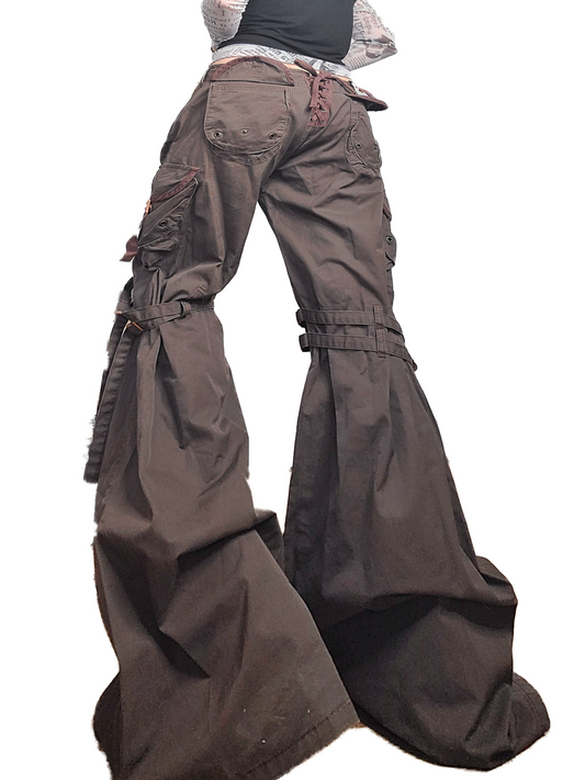 Cargo baggy flare overpants subversive archives 90s 2000s y2k sangles mulyipoches avantgarde
