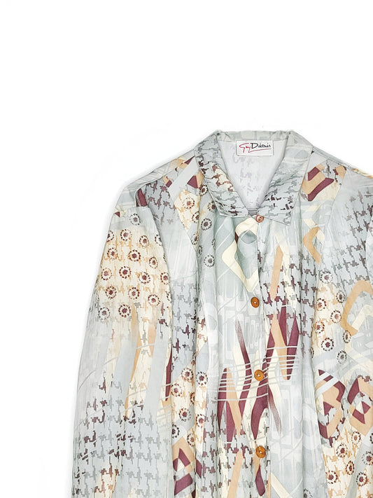 Chemise vintage à motifs Guy Dubouis - zimfriperie