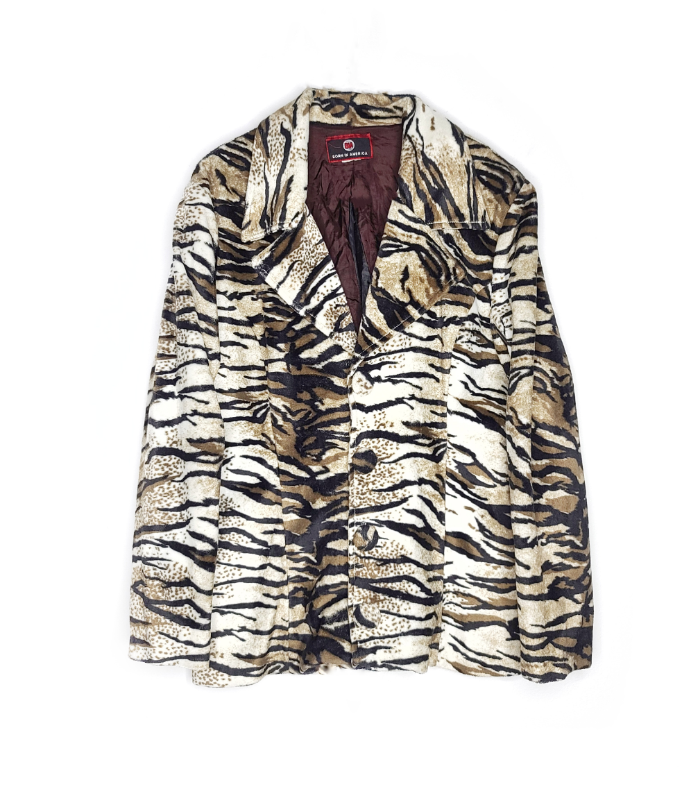 Veste 90s léopard en velours - zimfriperie