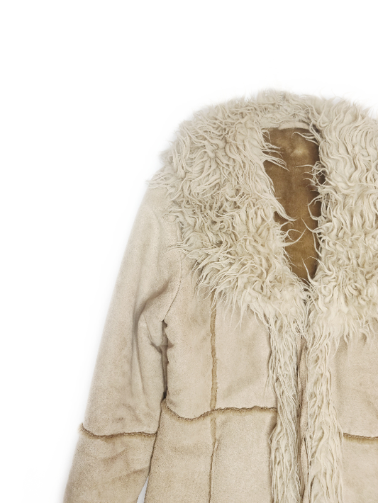 Manteau afghan vintage crème - zimfriperie