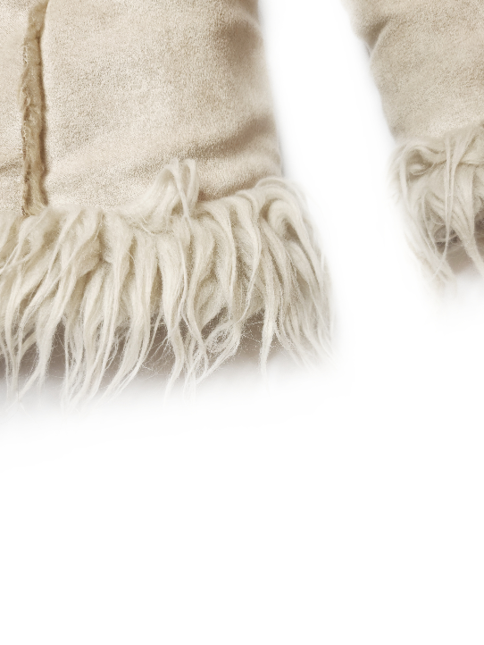 Manteau afghan vintage crème - zimfriperie