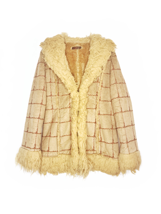 Manteau afghan vintage patchwork - zimfriperie