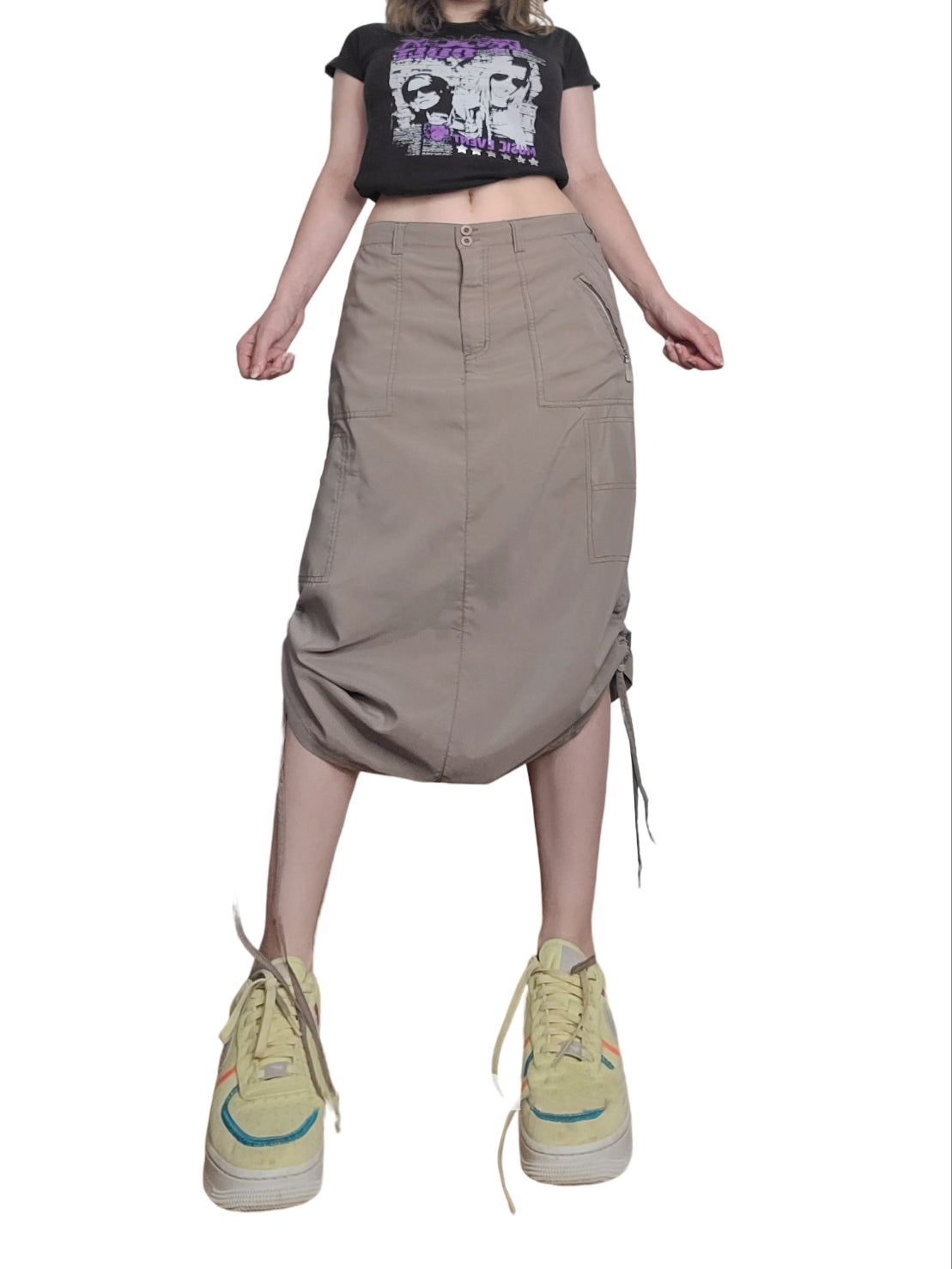 Techwear cargo skirt