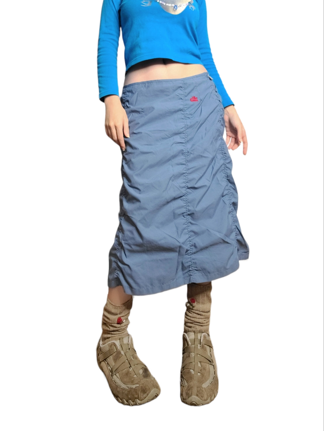 Blue techwear skirt