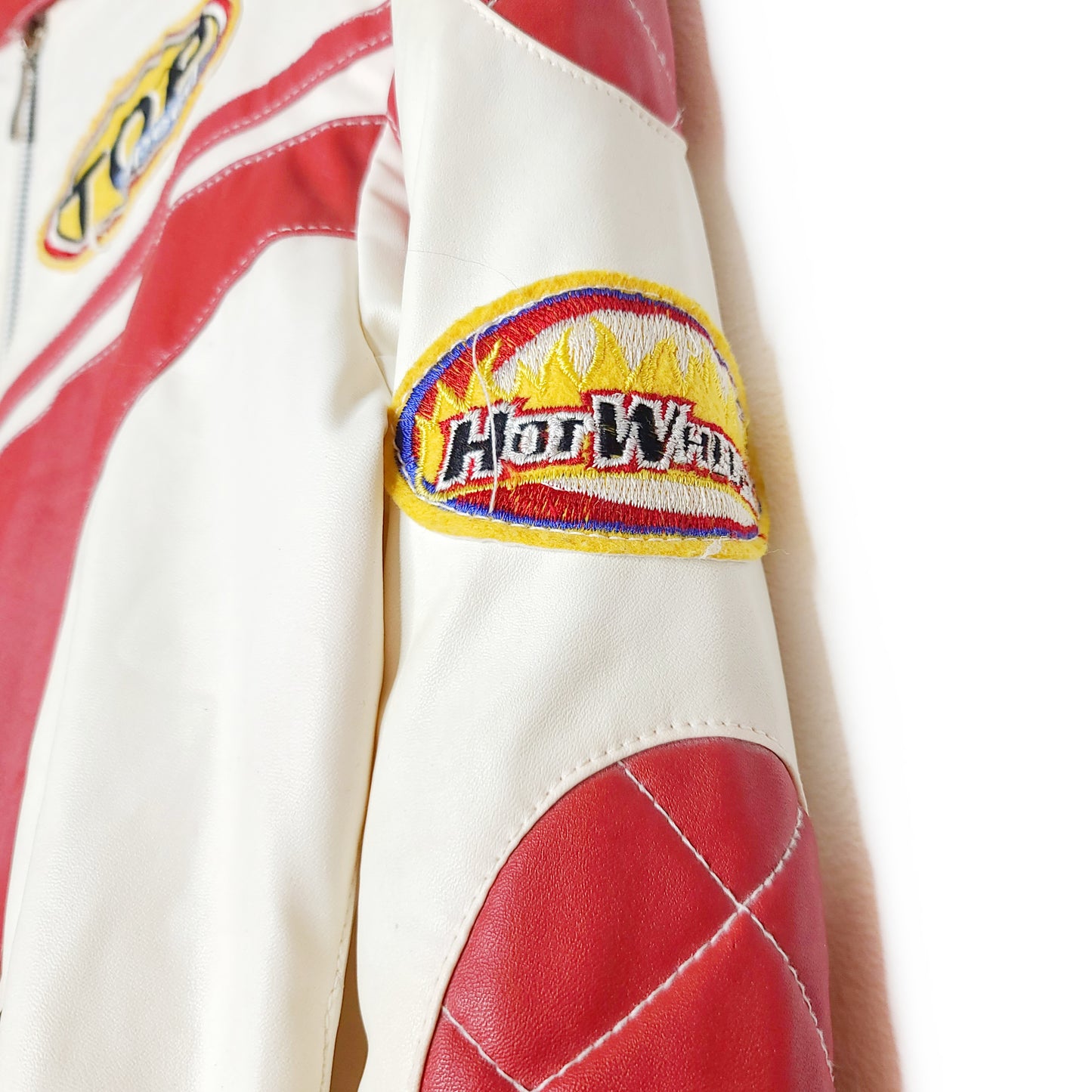 Blouson rouge vintage raiders similicuir - zimfriperie