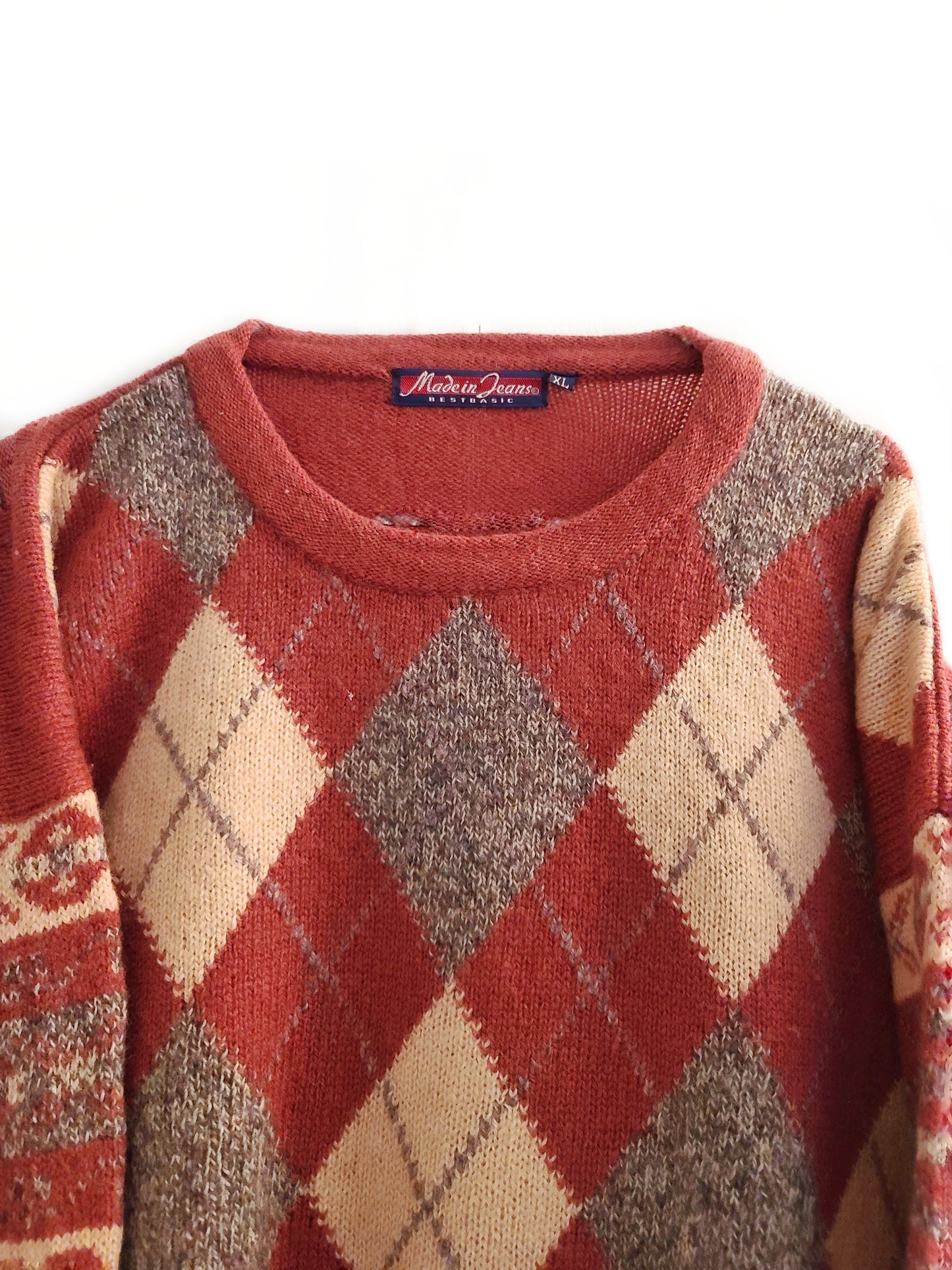 Pull vintage 90s jacquard - zimfriperie