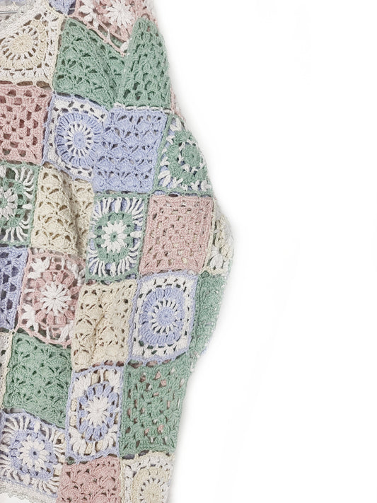 Pull vintage granny square pastel - zimfriperie