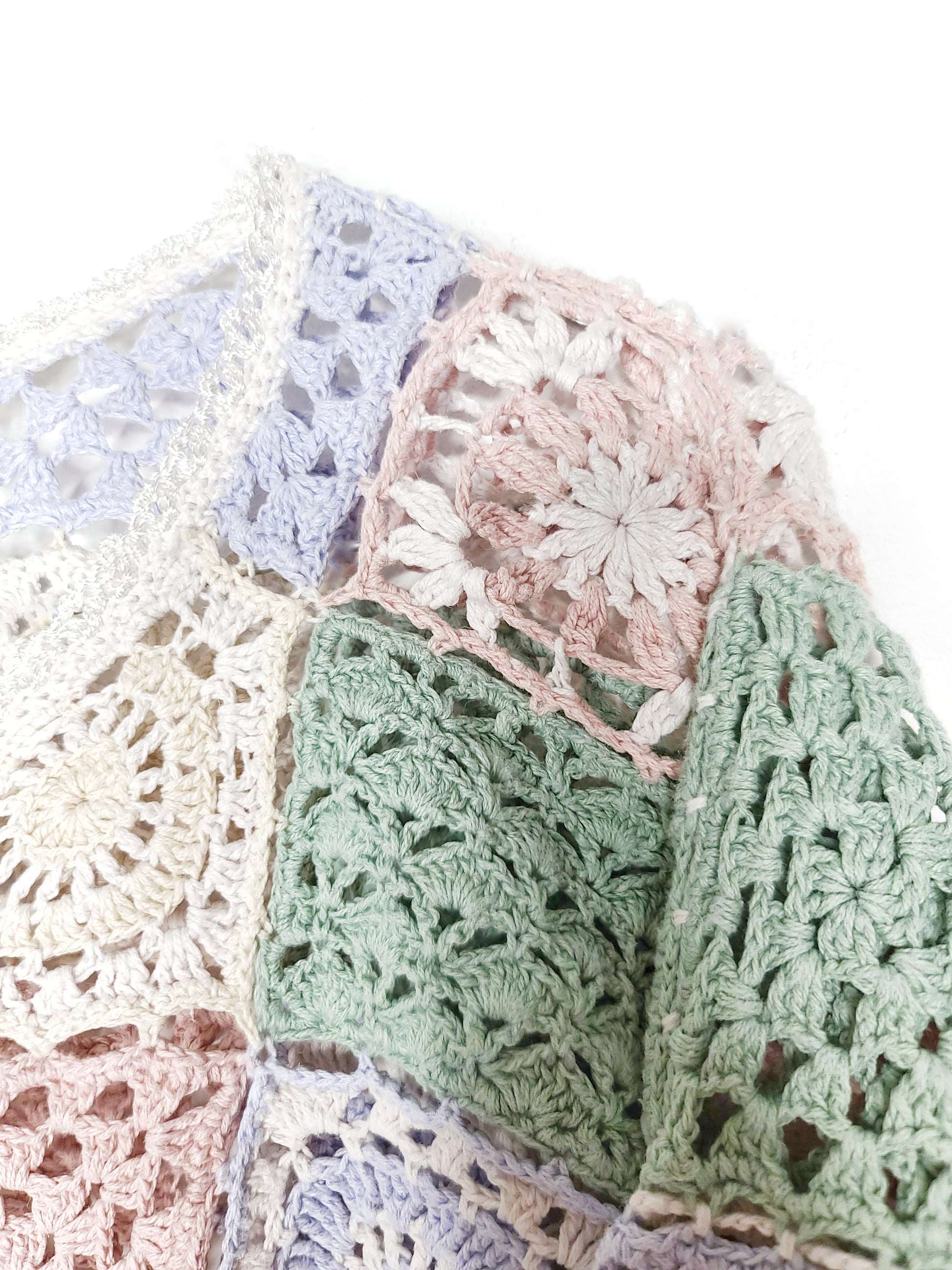 Pull vintage granny square pastel - zimfriperie