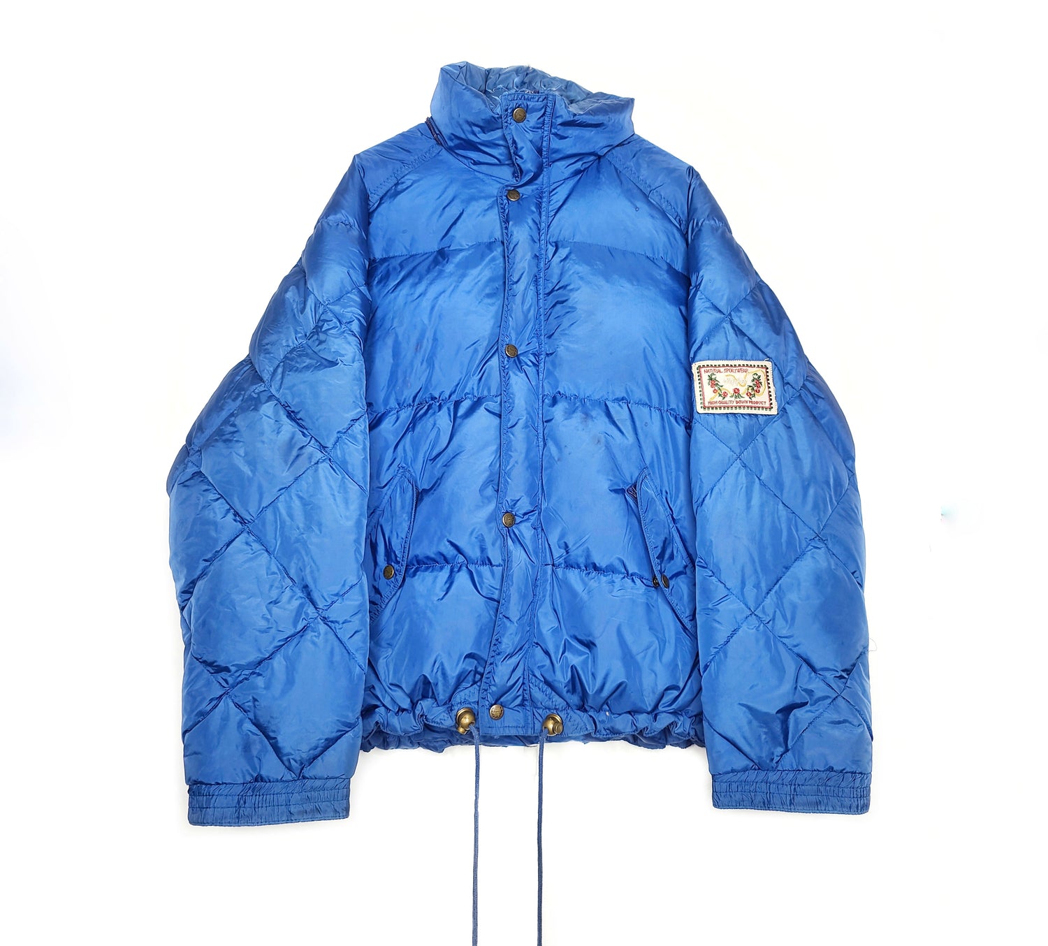 Puffer jacket vintage doudoune oversize 80s oversize bleu