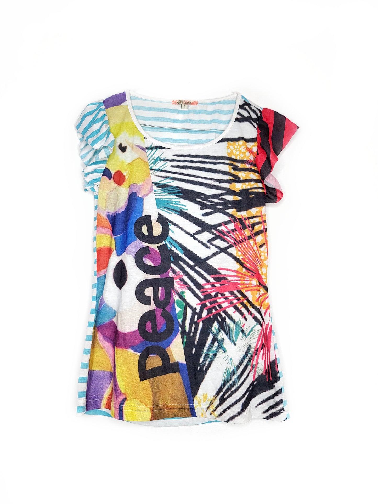 Graphic top y2k vintage 2000s coloré text alternatif