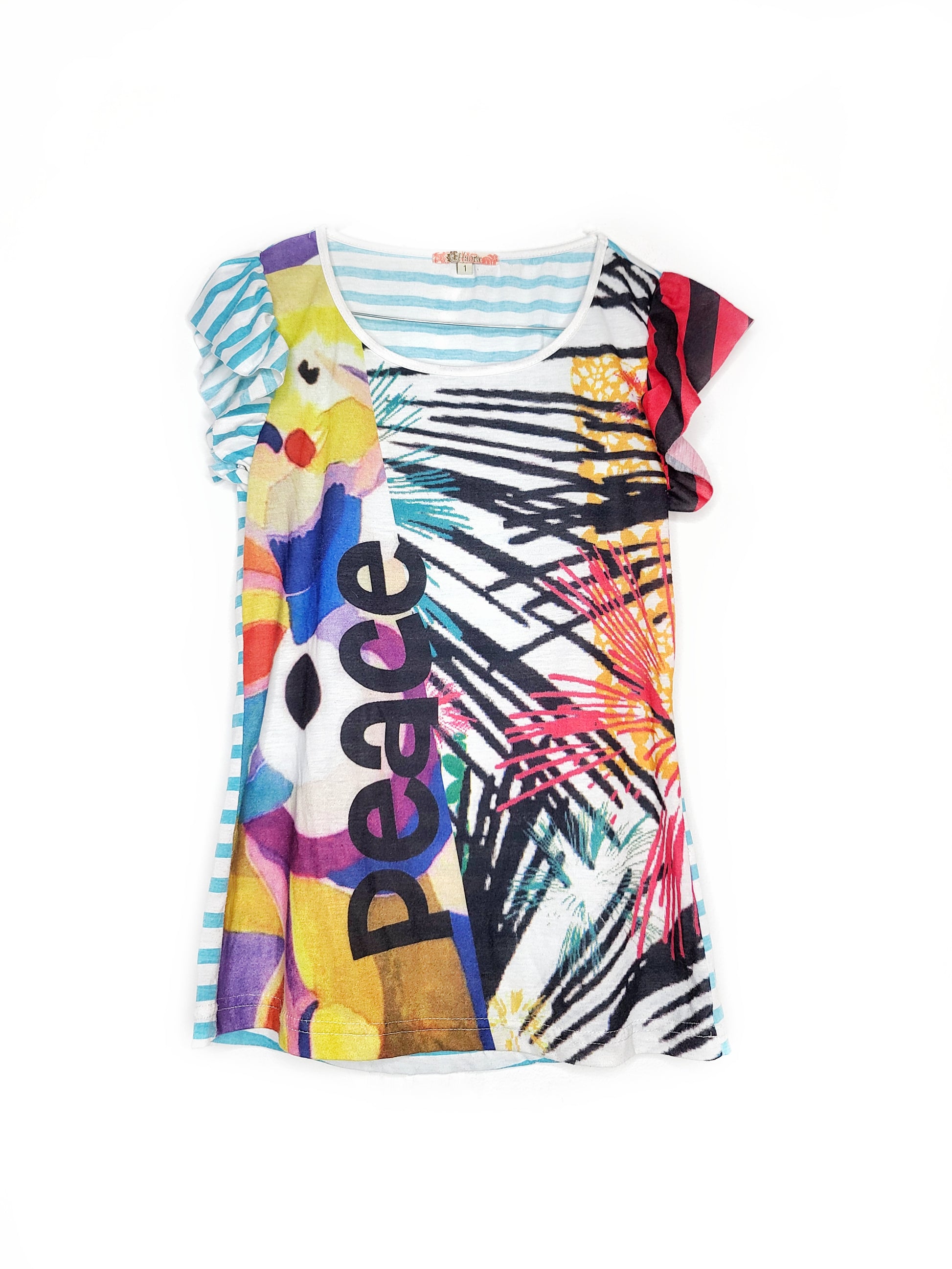 Graphic top y2k vintage 2000s coloré text alternatif