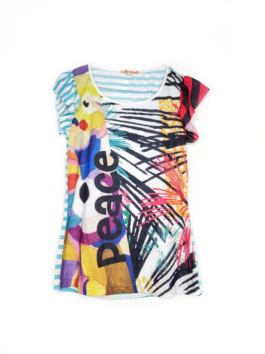 Graphic top y2k vintage 2000s coloré text alternatif