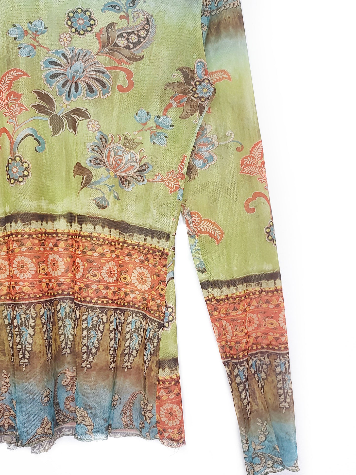 Mesh top imprimé y2k bohem - zimfriperie