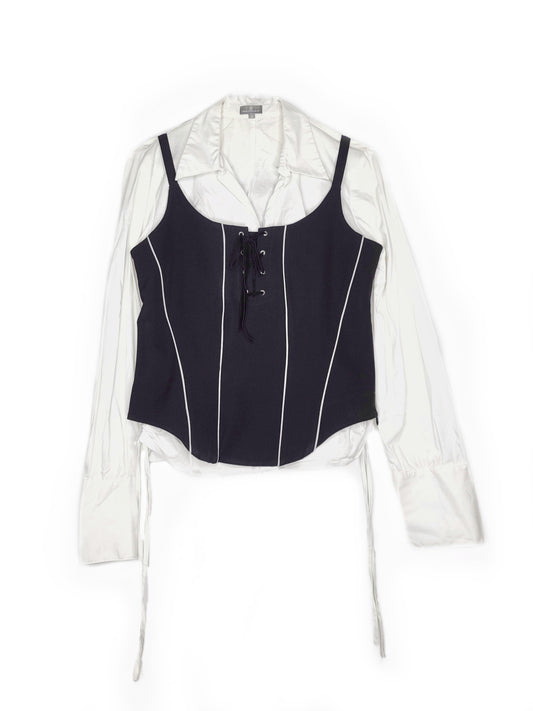 Chemise corset vintage y2k cybercore harajuku submersive fairygrunge