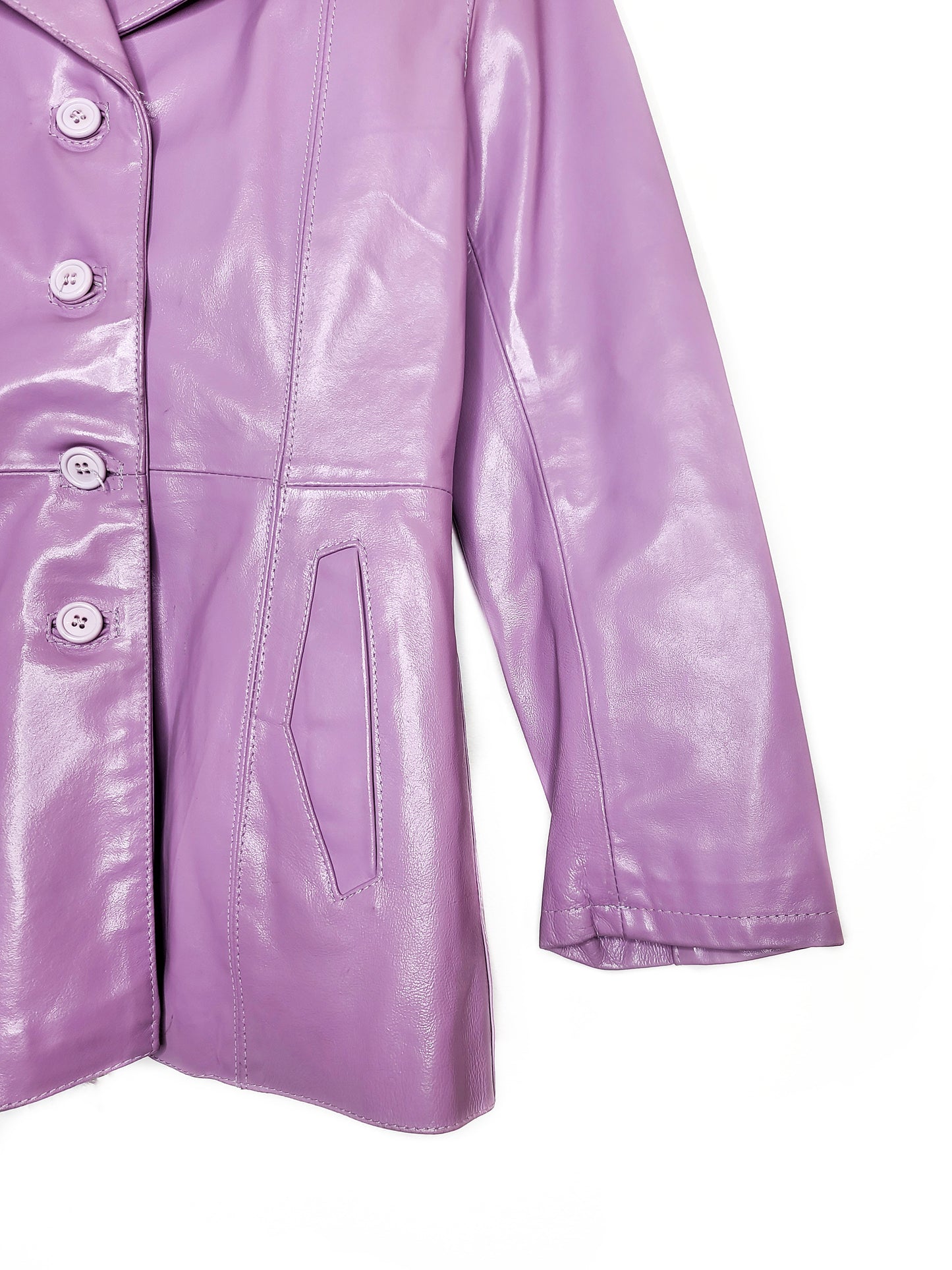 Veste vintage similicuir pastel - zimfriperie