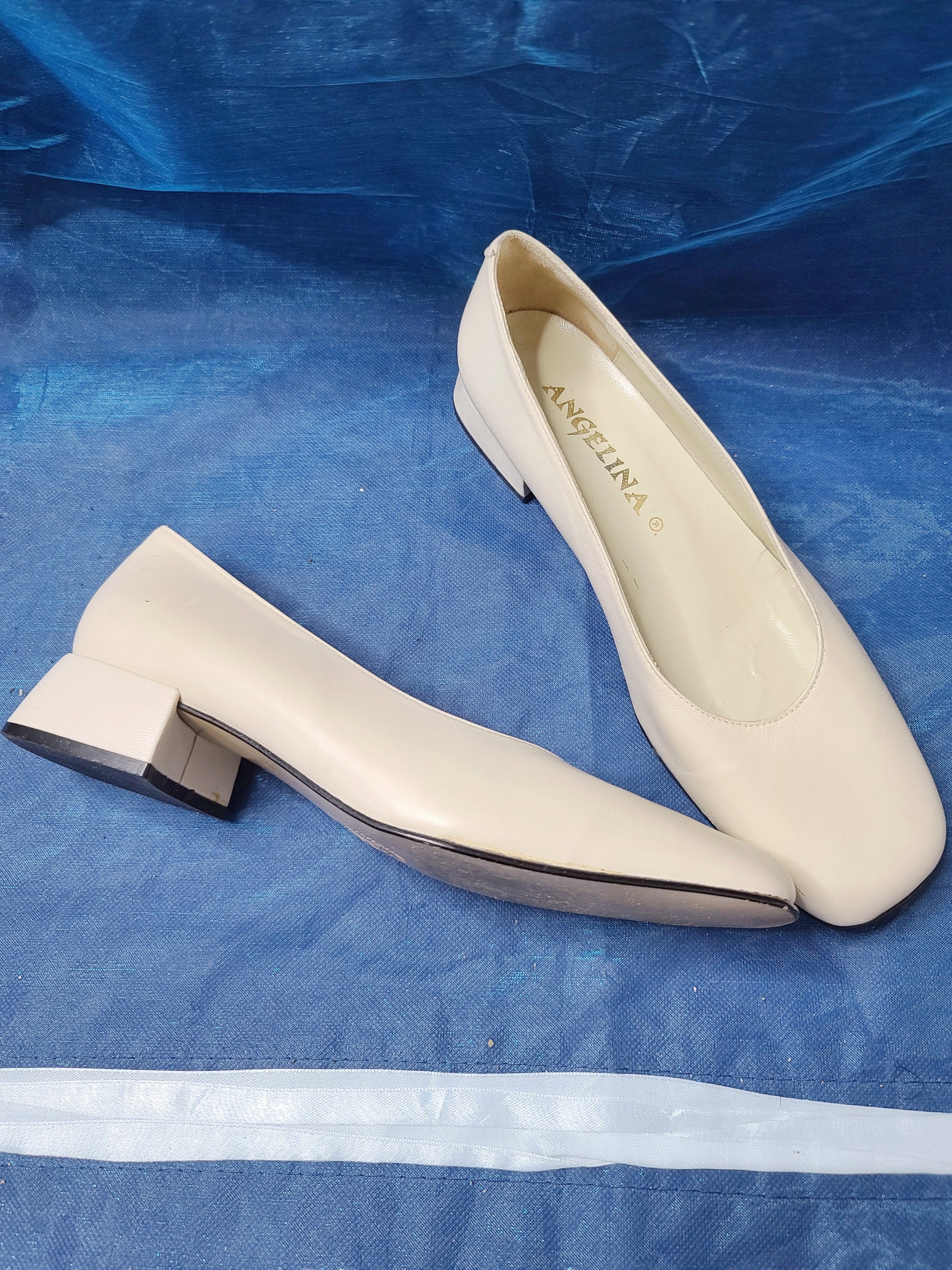 Escarpins vintage crème - zimfriperie