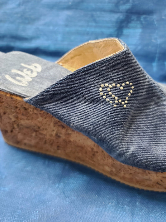 Mules y2k jean strass - zimfriperie