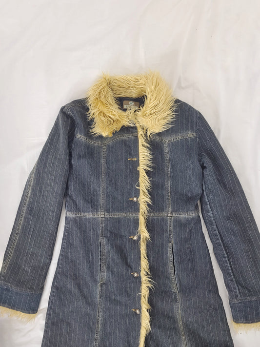 Long manteau en jean y2k - zimfriperie