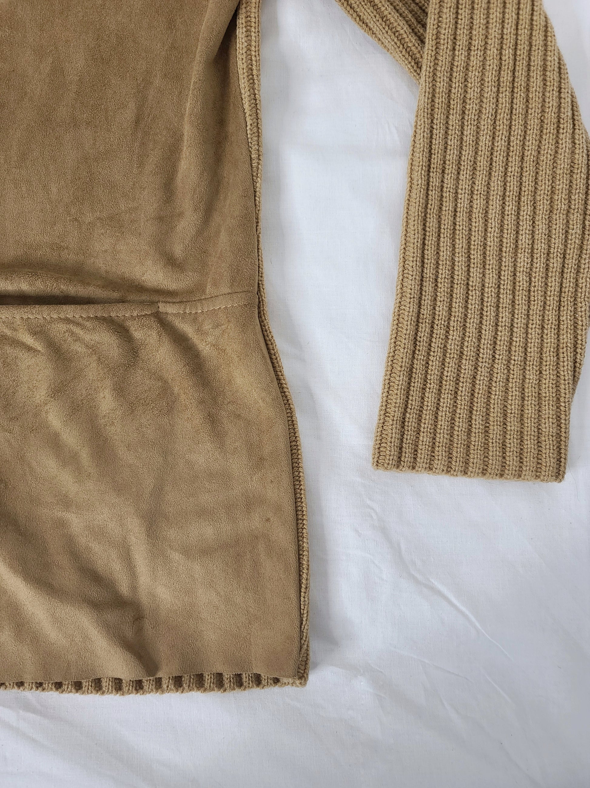 Cardigan vintage bohem en suedine - zimfriperie