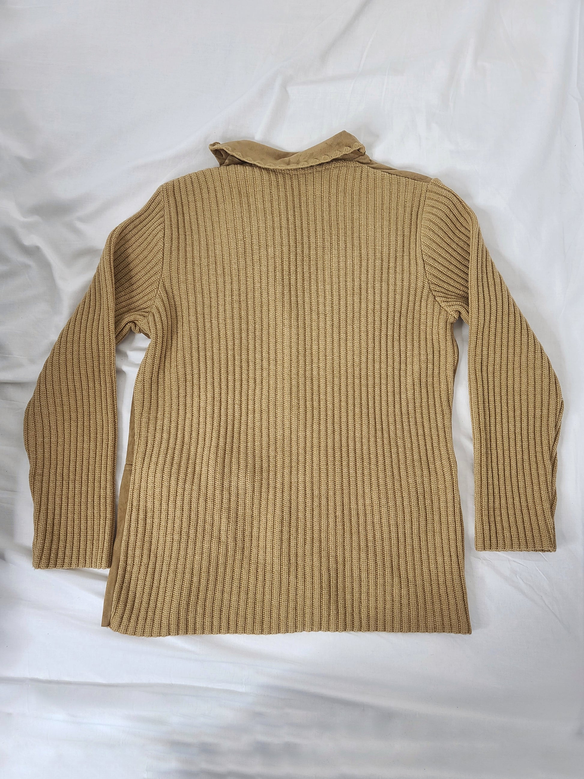 Cardigan vintage bohem en suedine - zimfriperie