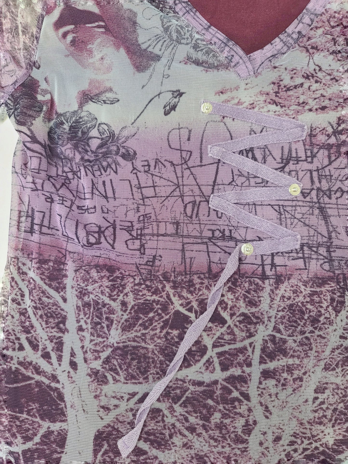 Aesthetic grunge mesh top