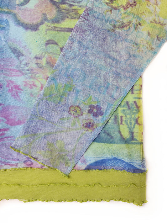 Mesh graphic top y2k indie style