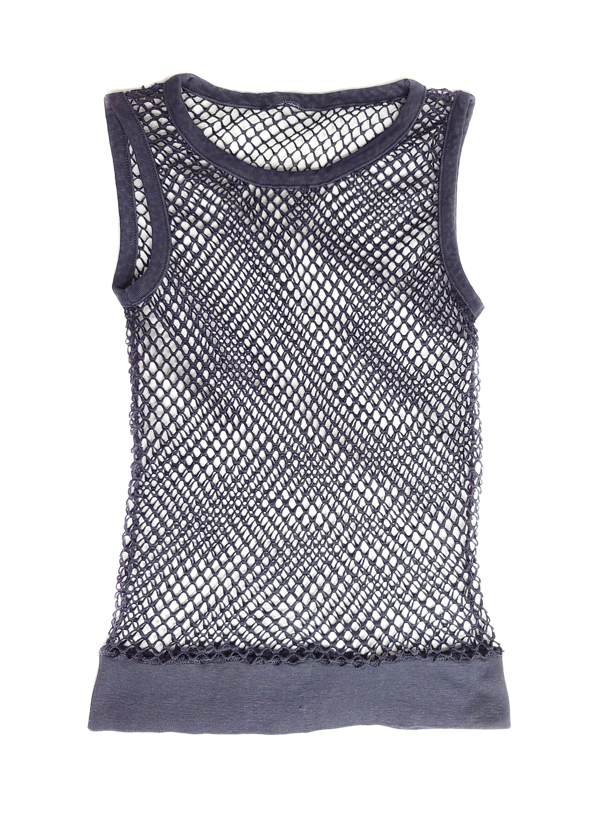 Top filet techwear vintage noir subversive basics sportwear y2k 2000s 