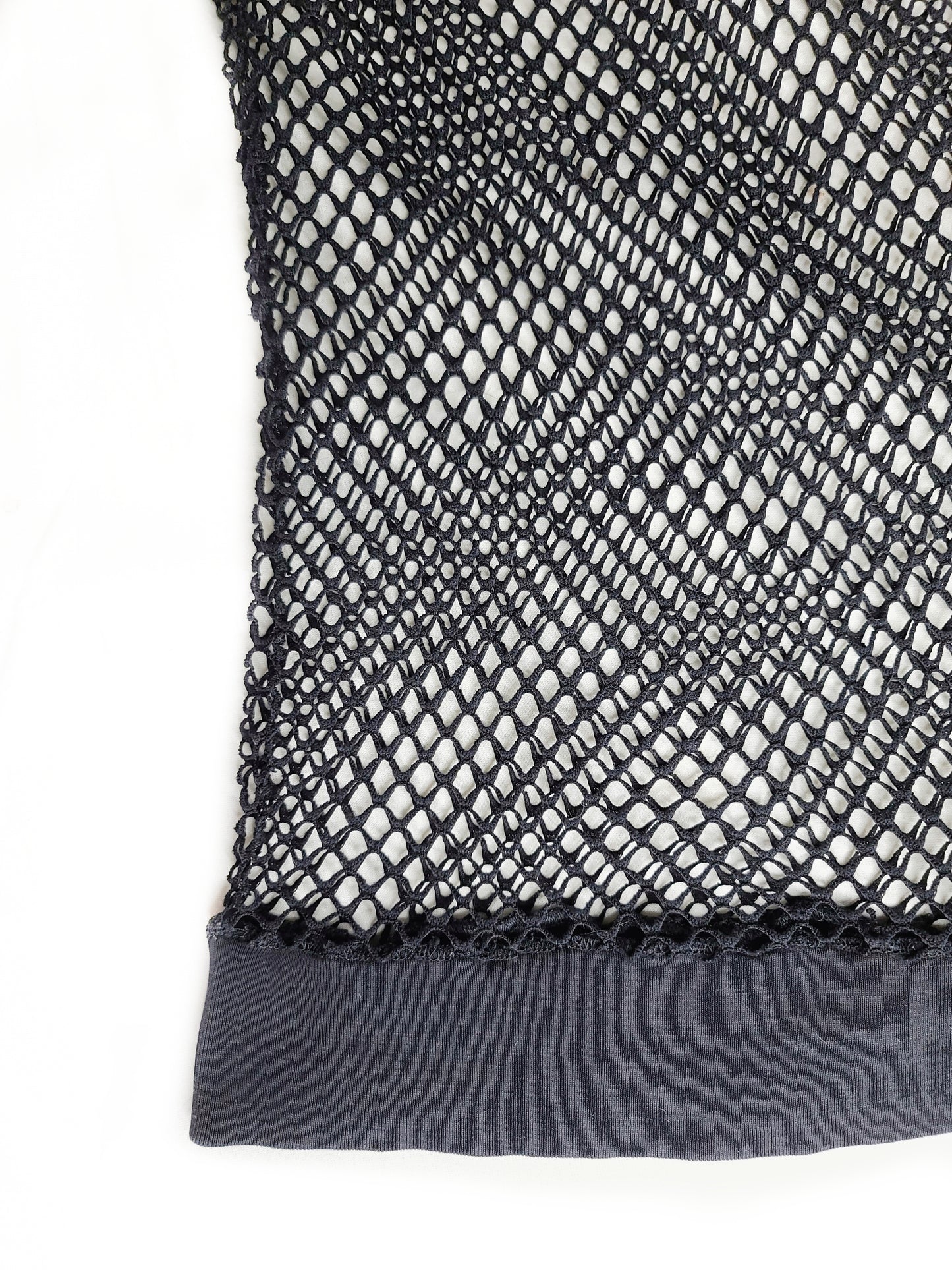 Black techwear mesh top