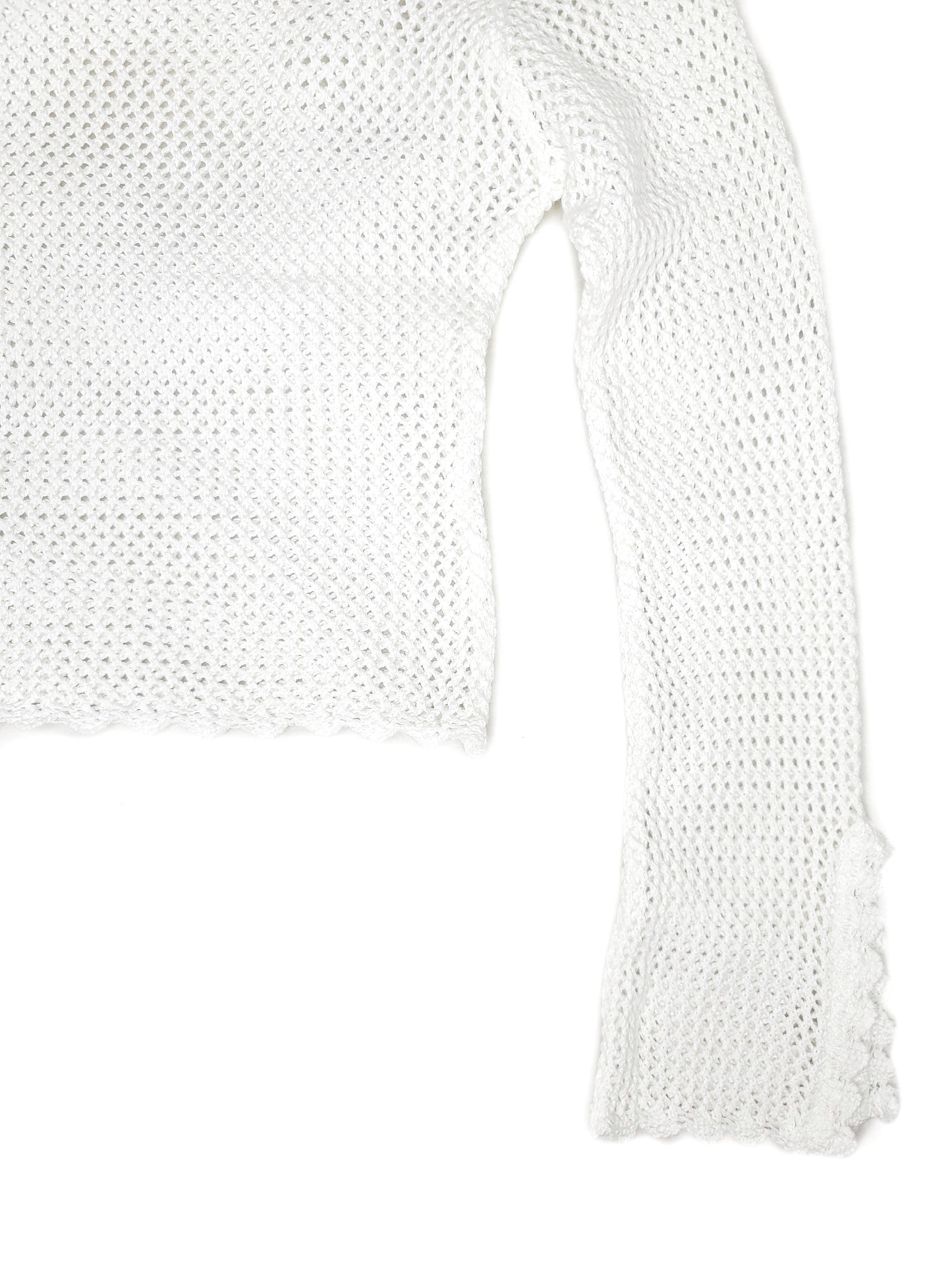 White vintage mesh sweater