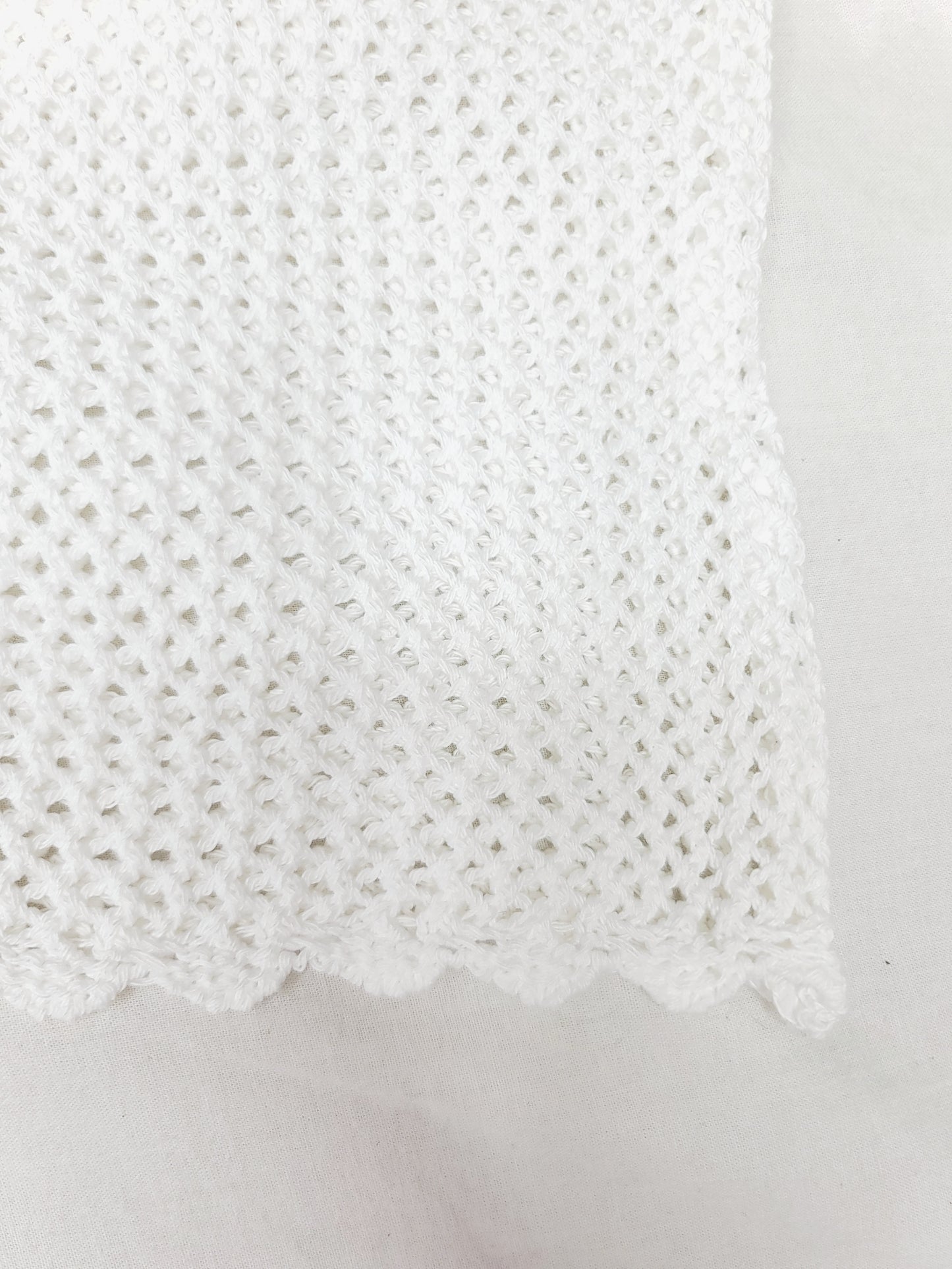White vintage mesh sweater
