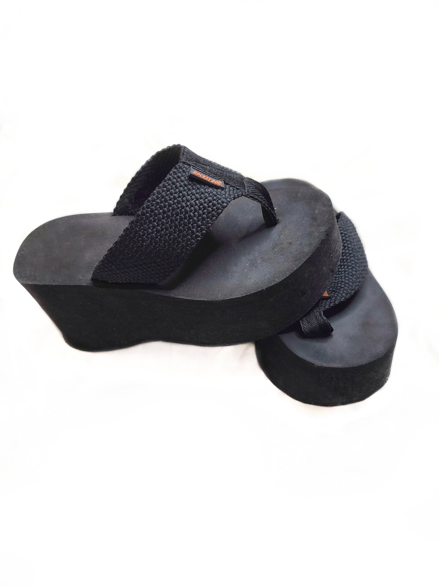 Black 90s platform sandals