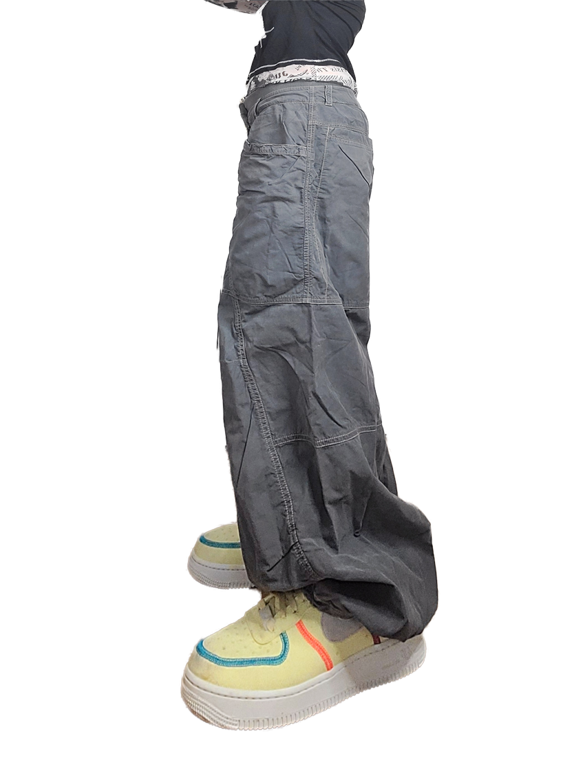 Baggy 90s hip-hop gris - zimfriperie