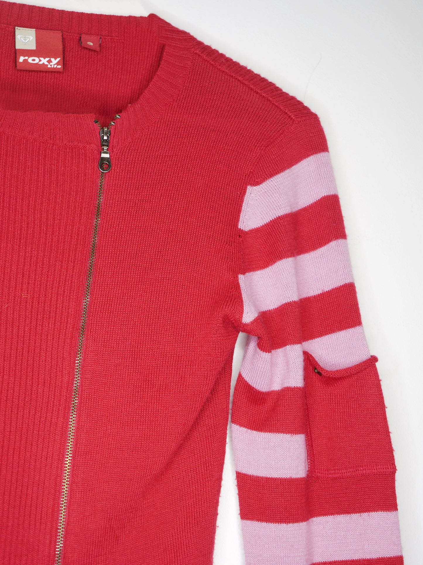 Pull Roxy y2k rouge et rose - zimfriperie