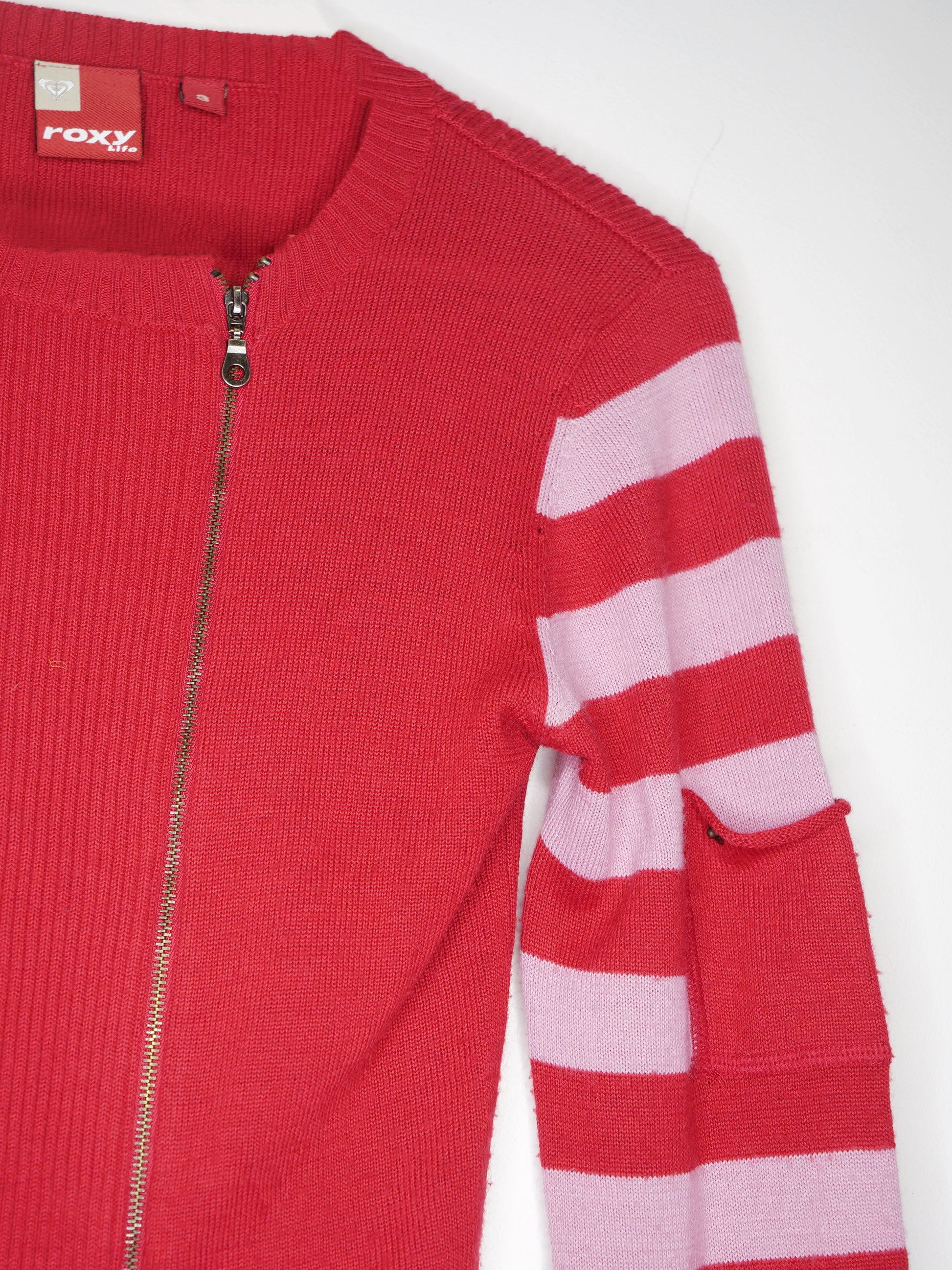 Pull Roxy y2k rouge et rose - zimfriperie