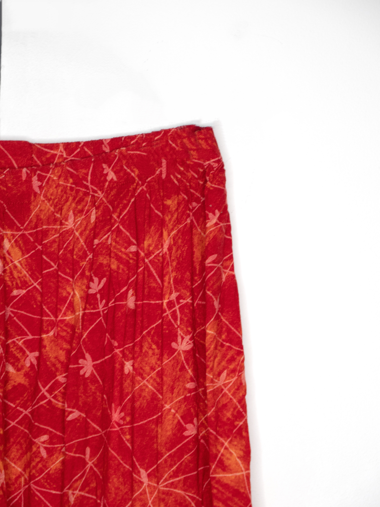 Jupe culotte rouge à fleurs - zimfriperie