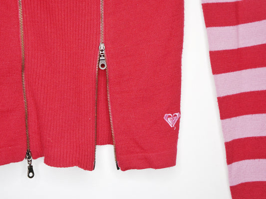 Pull Roxy y2k rouge et rose - zimfriperie