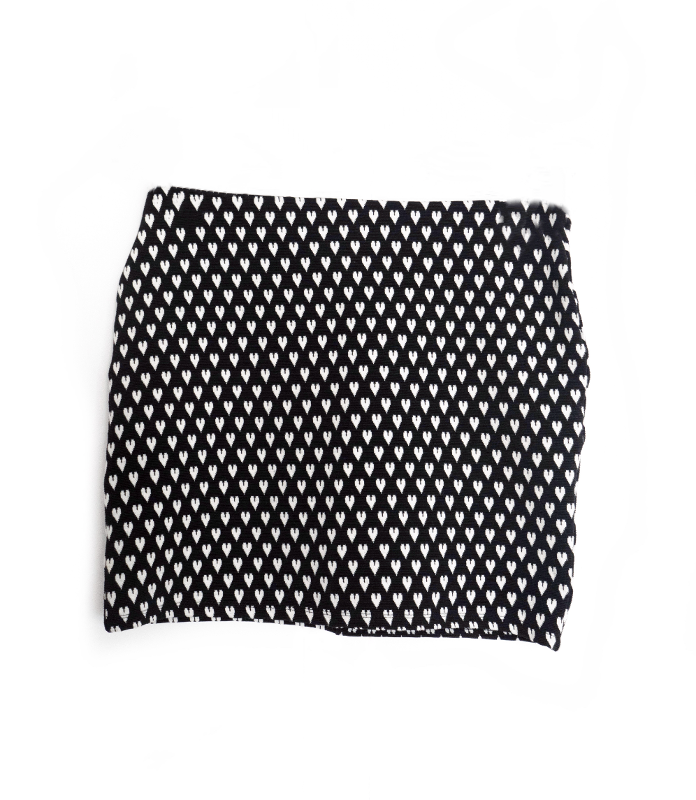Jupe vintage imprime cœurs kawaii Japan cute