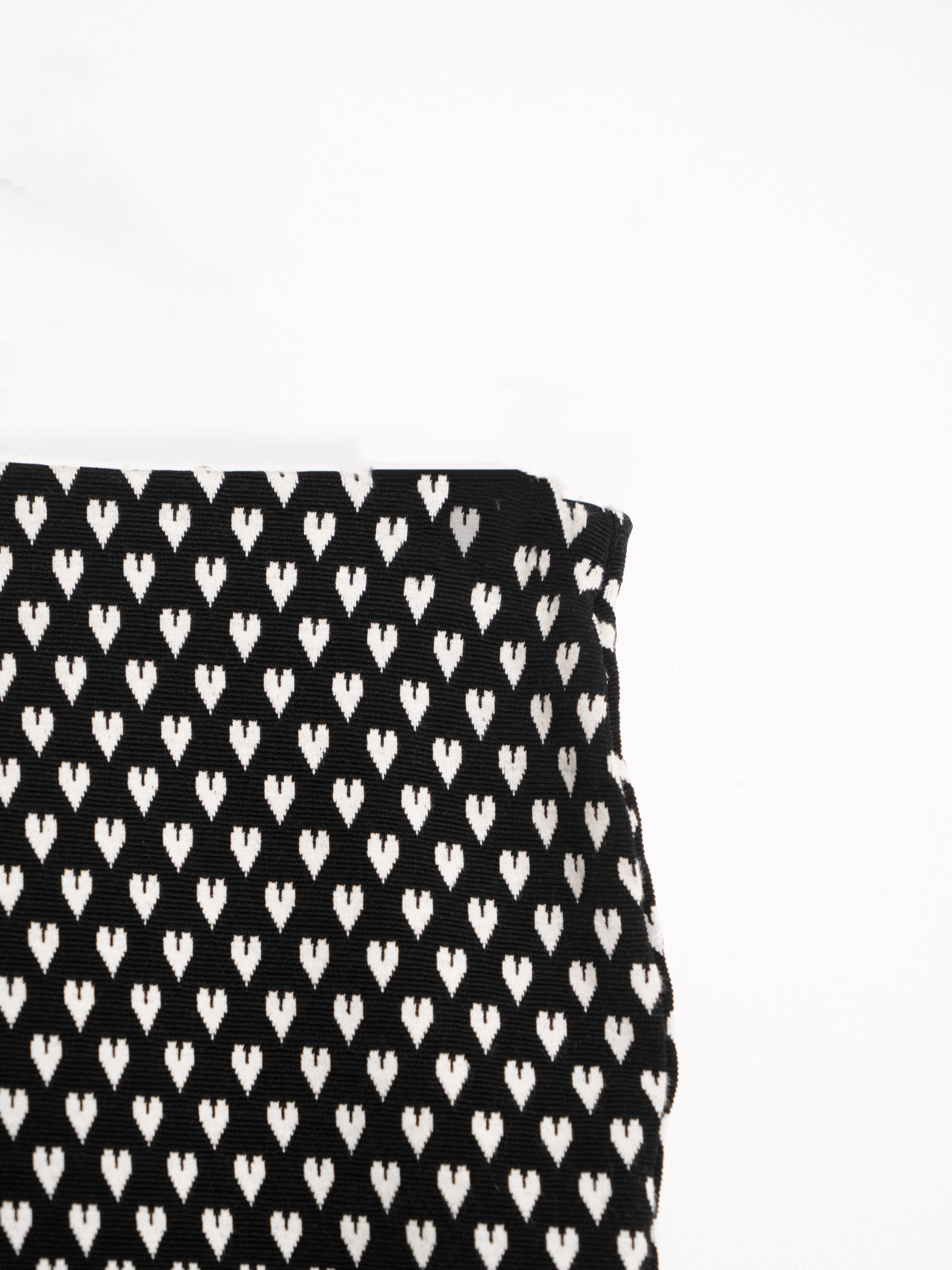 Jupe imprimée à coeurs taille haute - zimfriperie