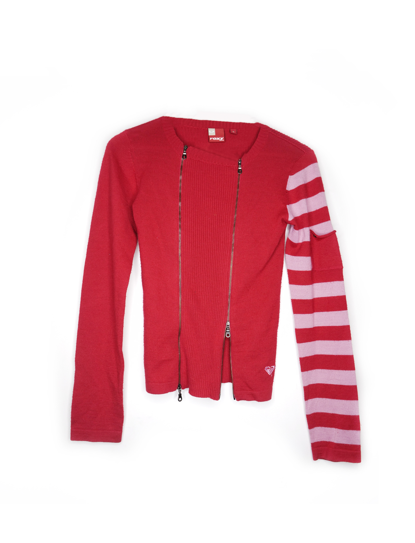Pull Roxy y2k rouge et rose - zimfriperie