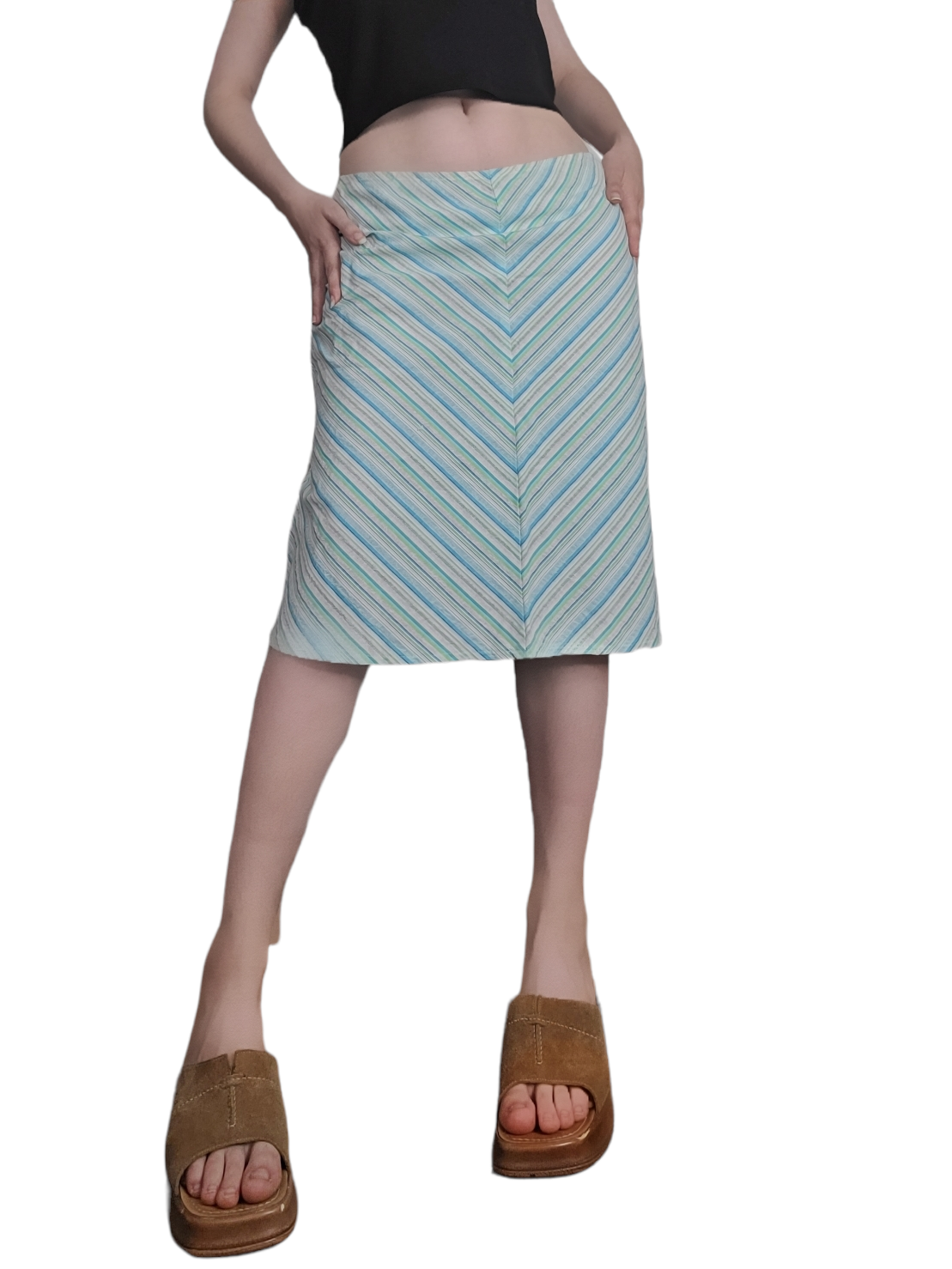 Vintage 90s pastel striped skirt