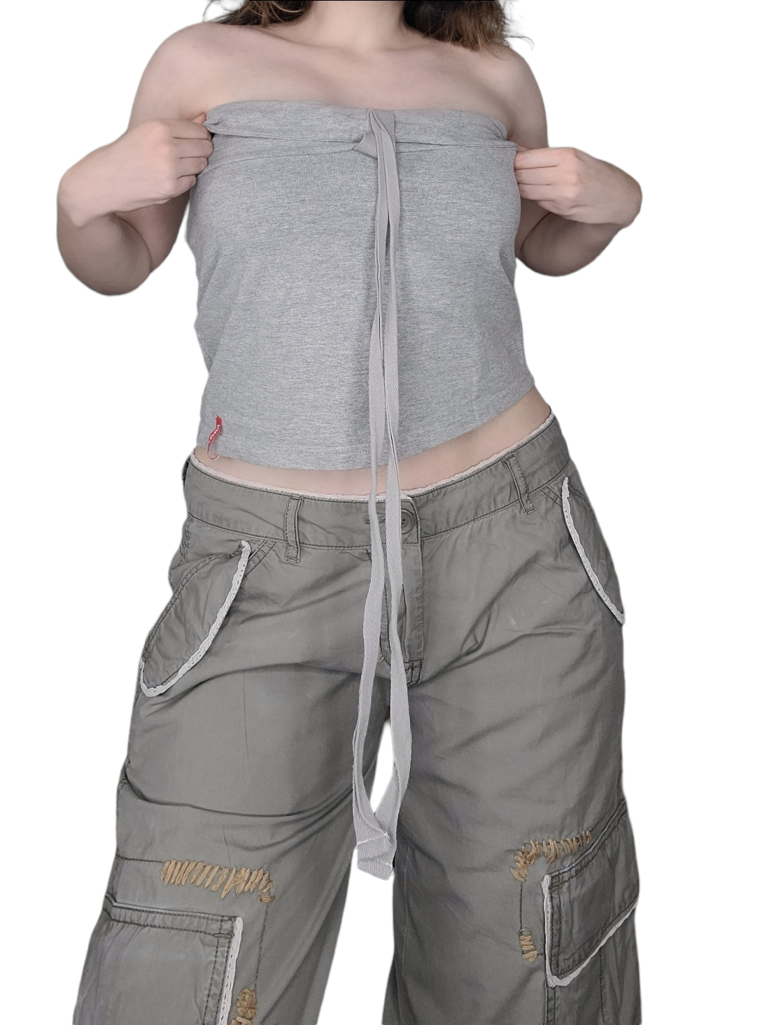 Brassiere gorpcore 90s grise