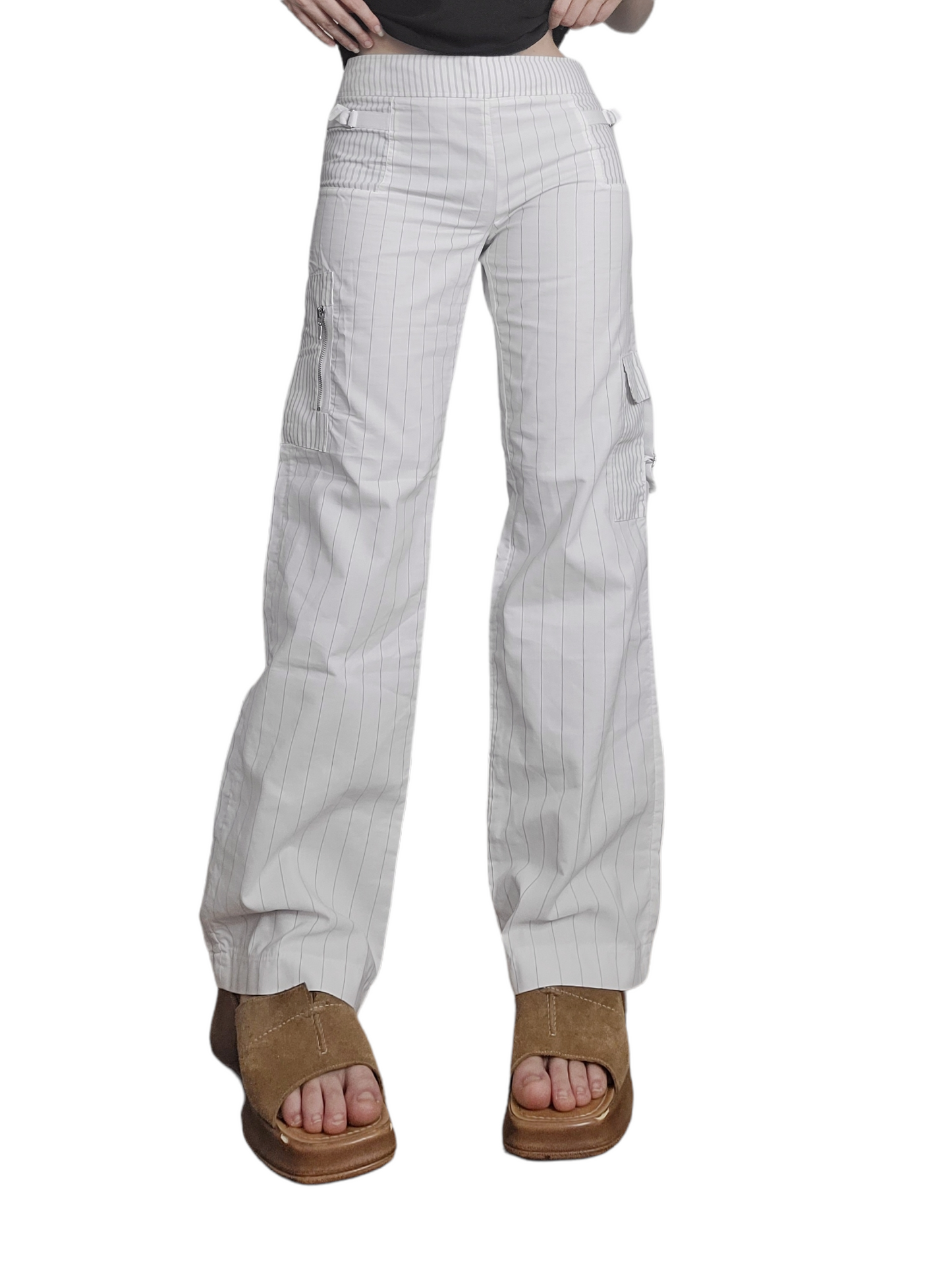 Cargo y2k techwear white