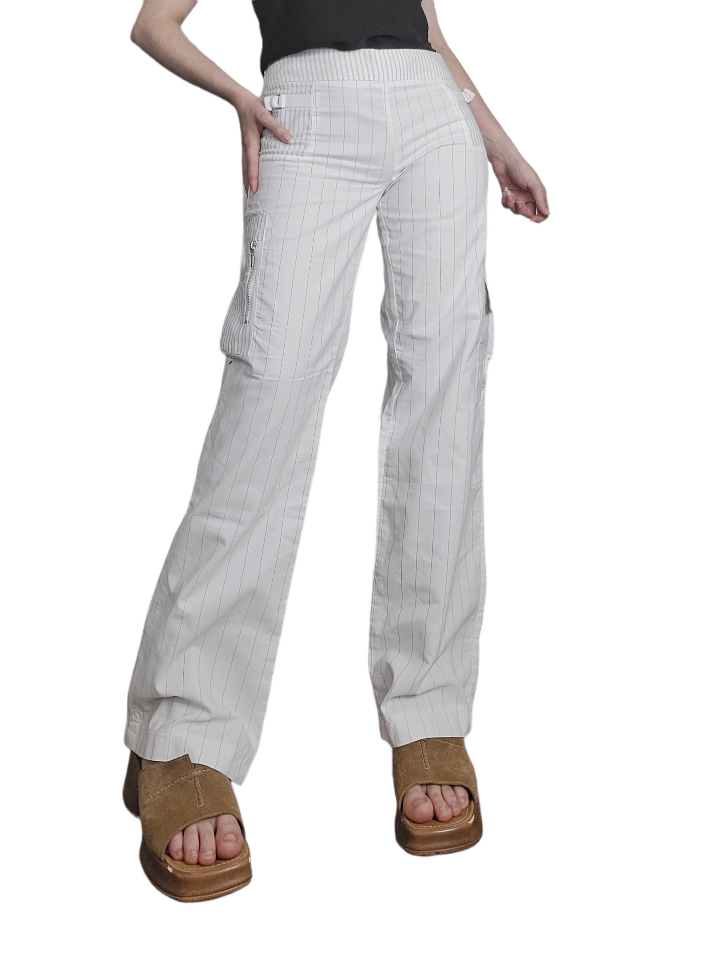 Cargo y2k techwear white