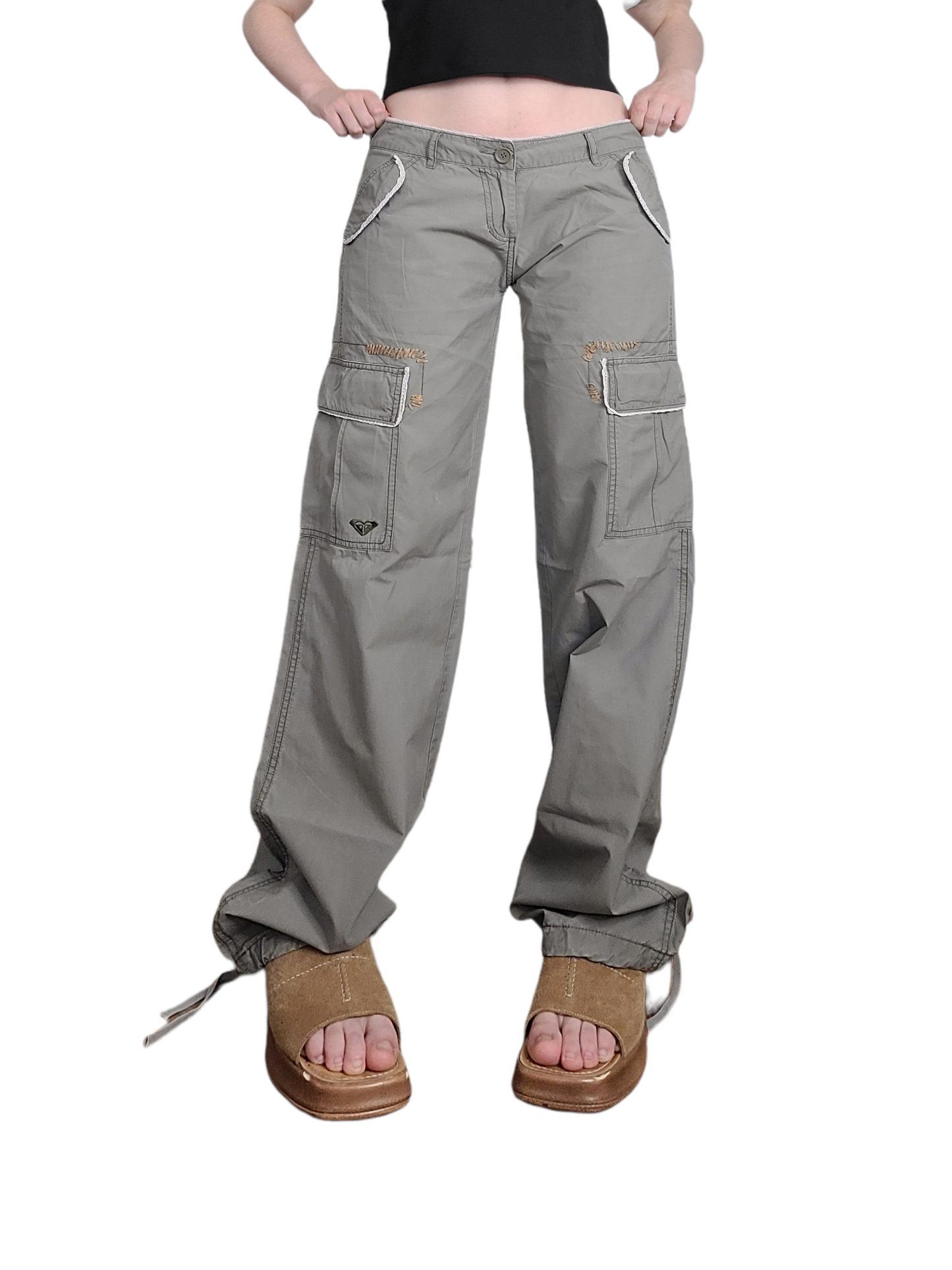 Cargo vintage kaki 90s skater multipoches baggy overpants grunge