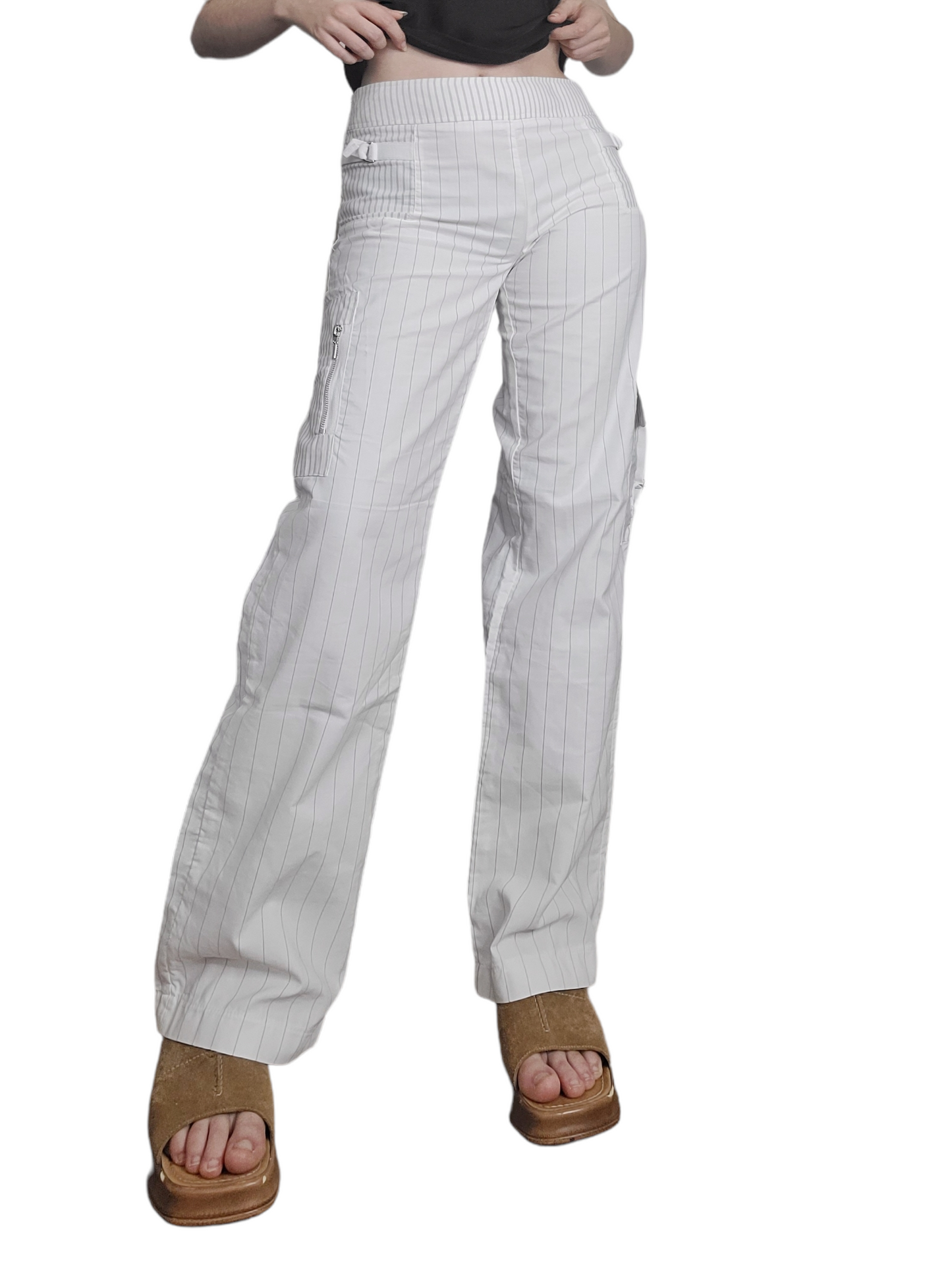 Cargo y2k techwear white