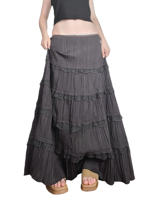 Jupe longue maxi skirt fairy fairycore fairygrunge nature forest earthytones bohem boho gothic 