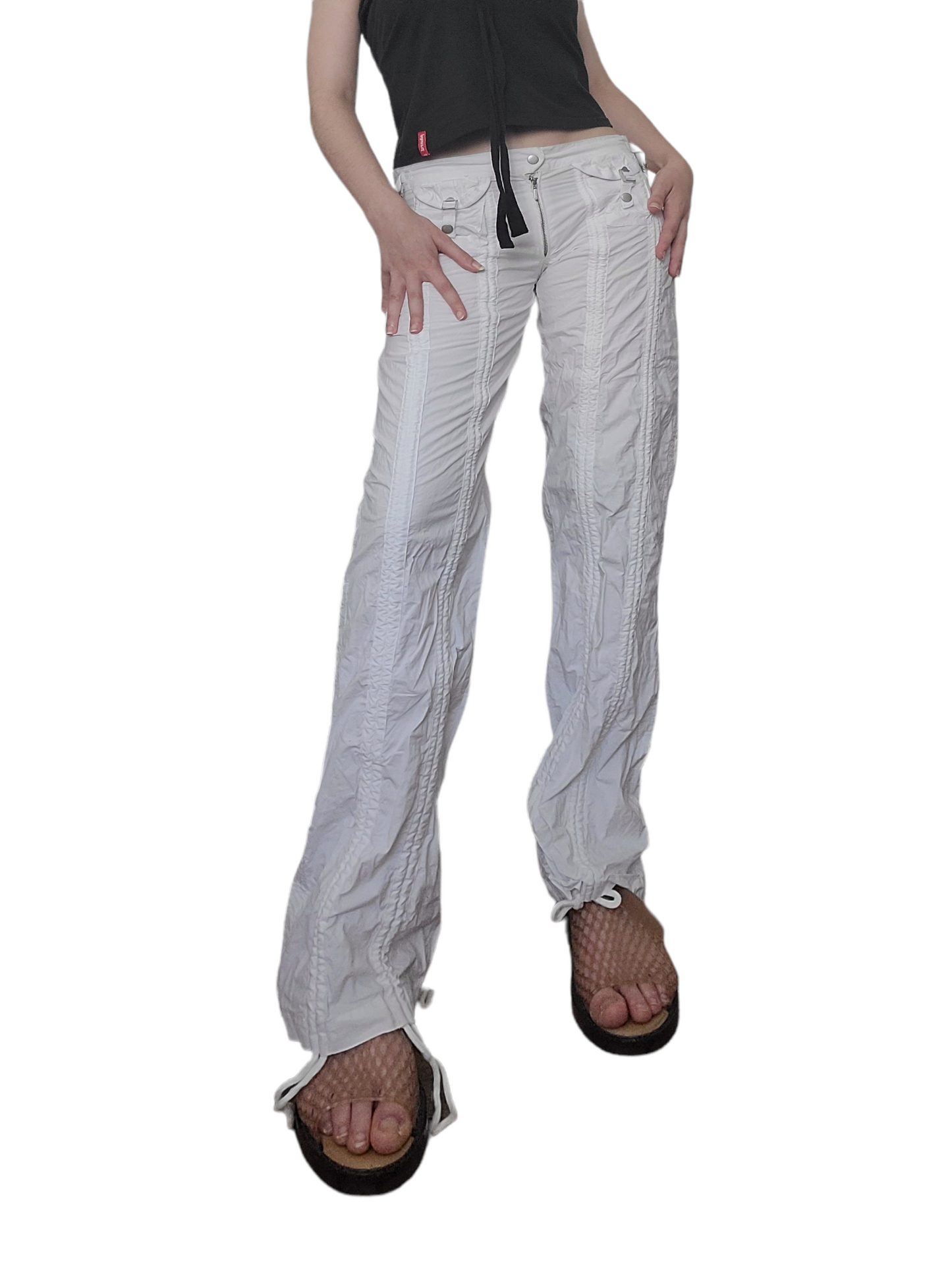 Cargo techwear y2k white