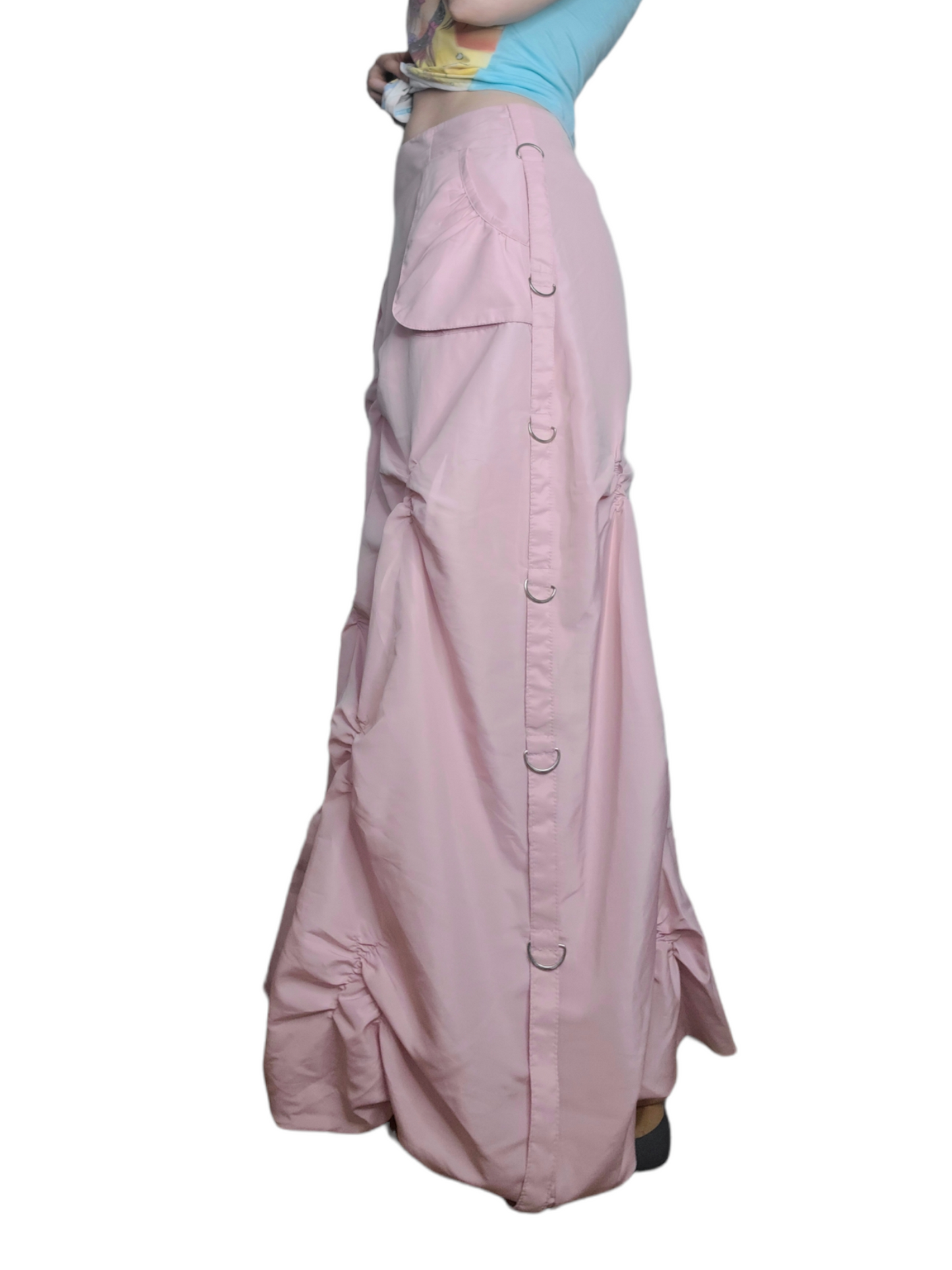 Long pink fairygrunge skirt