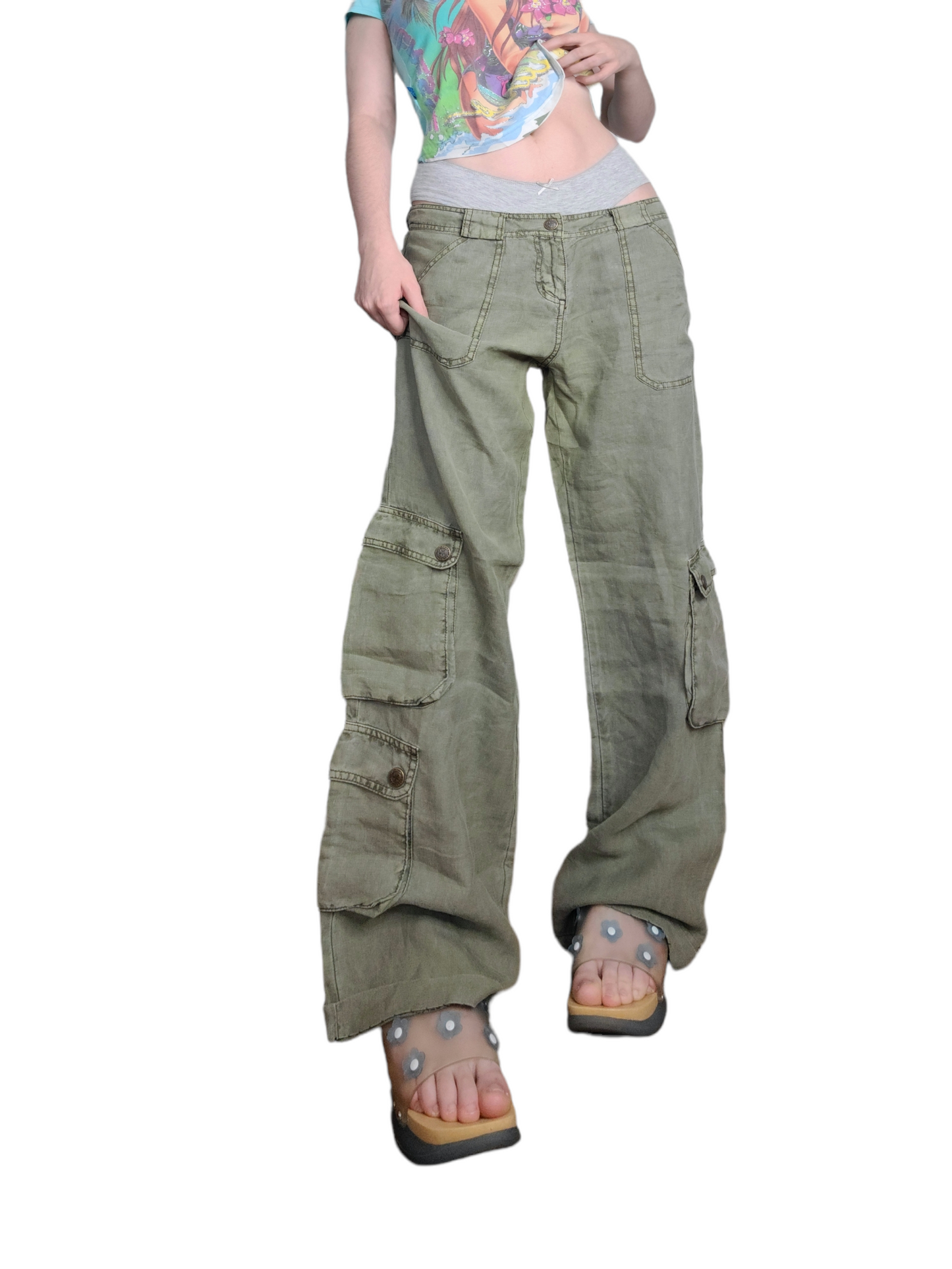 Cargo kaki vintage skater 90s