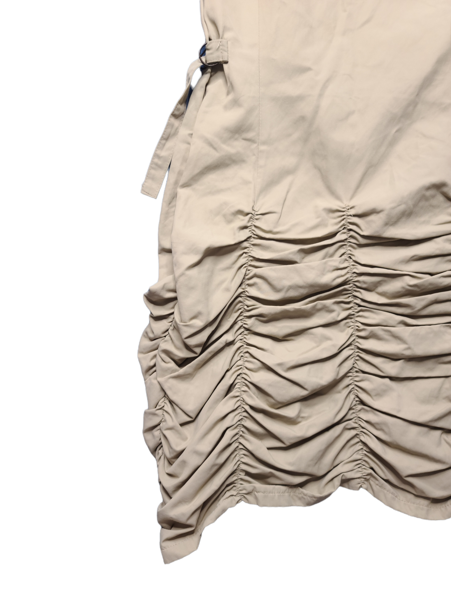 Futuristic techwear cream long dress